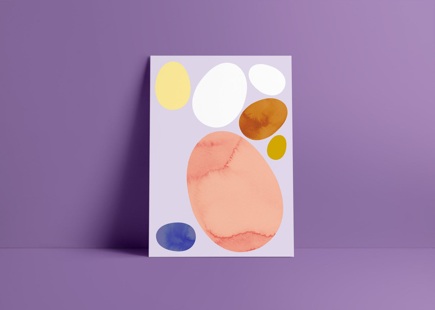 Postkarte Aquarell-Eier