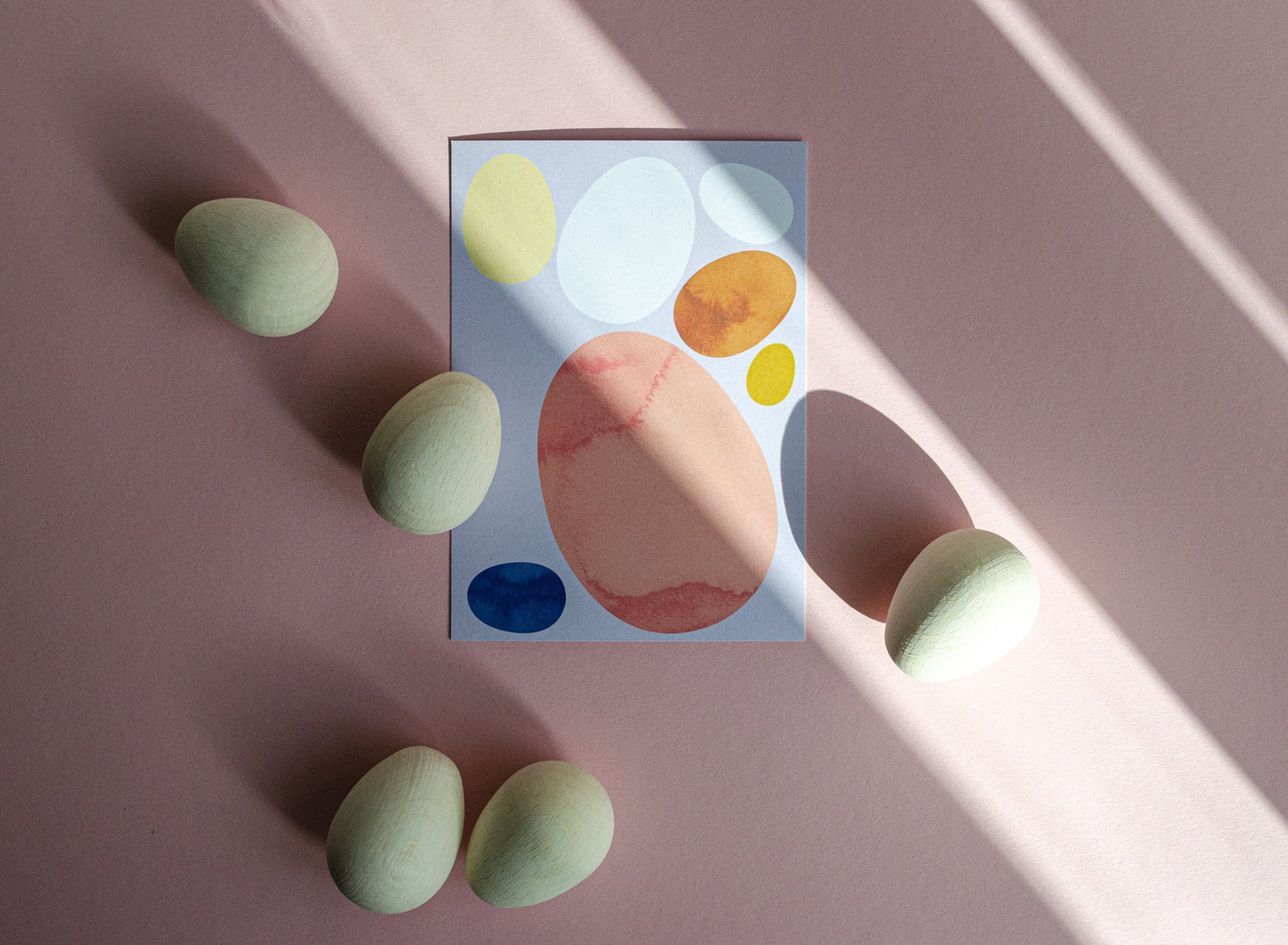 Postkarte Aquarell-Eier