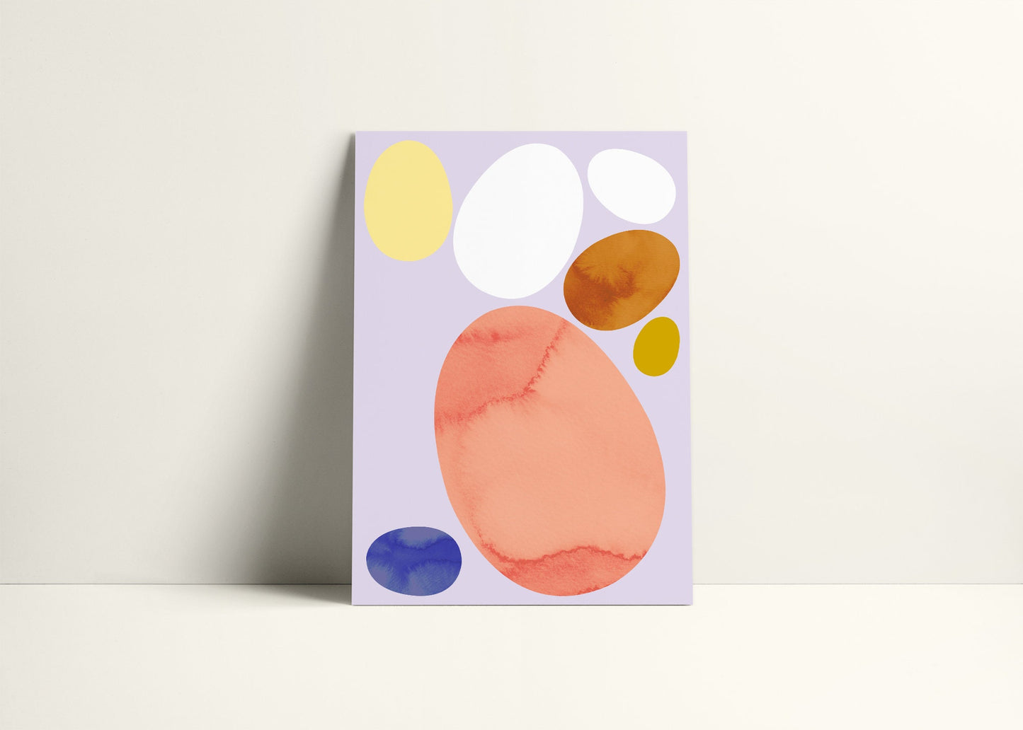 Postkarte Aquarell-Eier