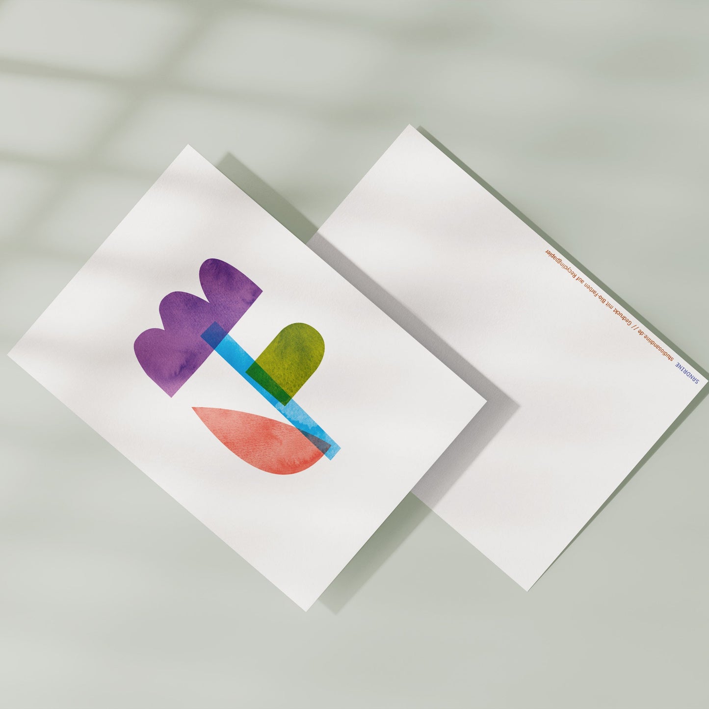 Postkarte Blume Lila