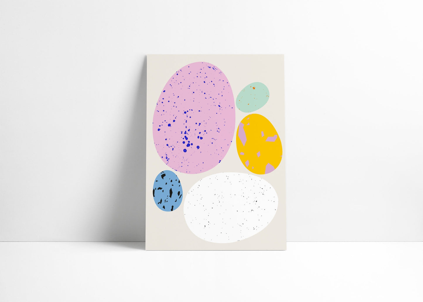 Postkarte Ostereier Sprenkel