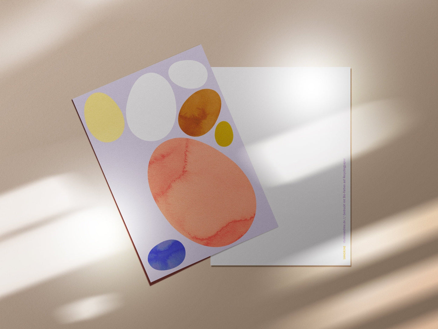Postkarte Aquarell-Eier