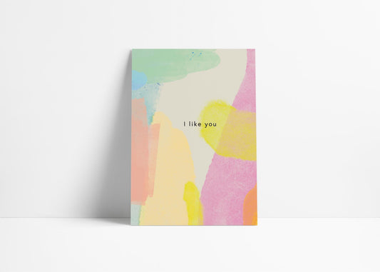 Postkarte I like you