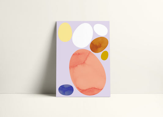 Postkarte Aquarell-Eier