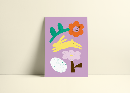 Postkarte Osterhase