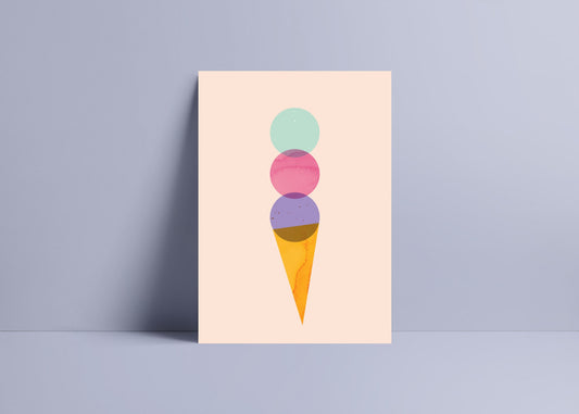 Postkarte Eis