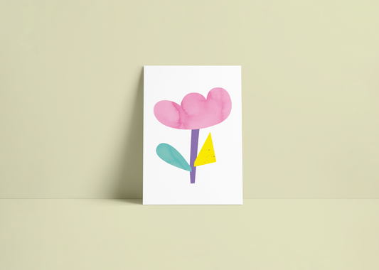 Postkarte Pink Flower
